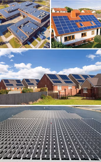 Indústria industrial, comercial e residencial, uso doméstico, energia monocristalina, painel solar de 300 W