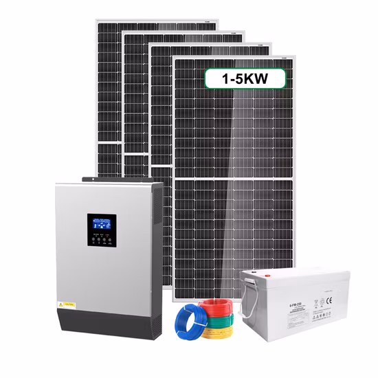 Montagem portátil de 20kw na rede, armazenamento solar híbrido, painel de energia, sistema de limpeza, geração de energia complementar eólica e solar